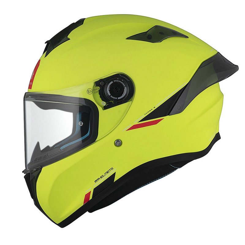 MT TARGO S SOLID A3 integreret motorcykelhjelm matgul