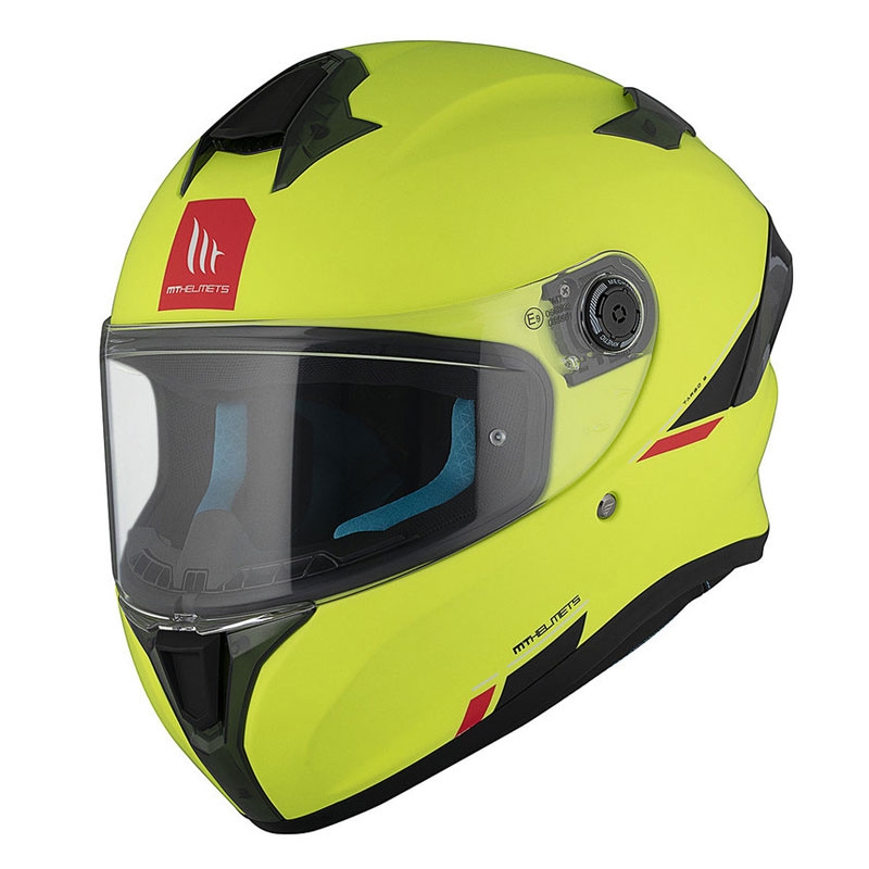 MT TARGO S SOLID A3 integreret motorcykelhjelm matgul