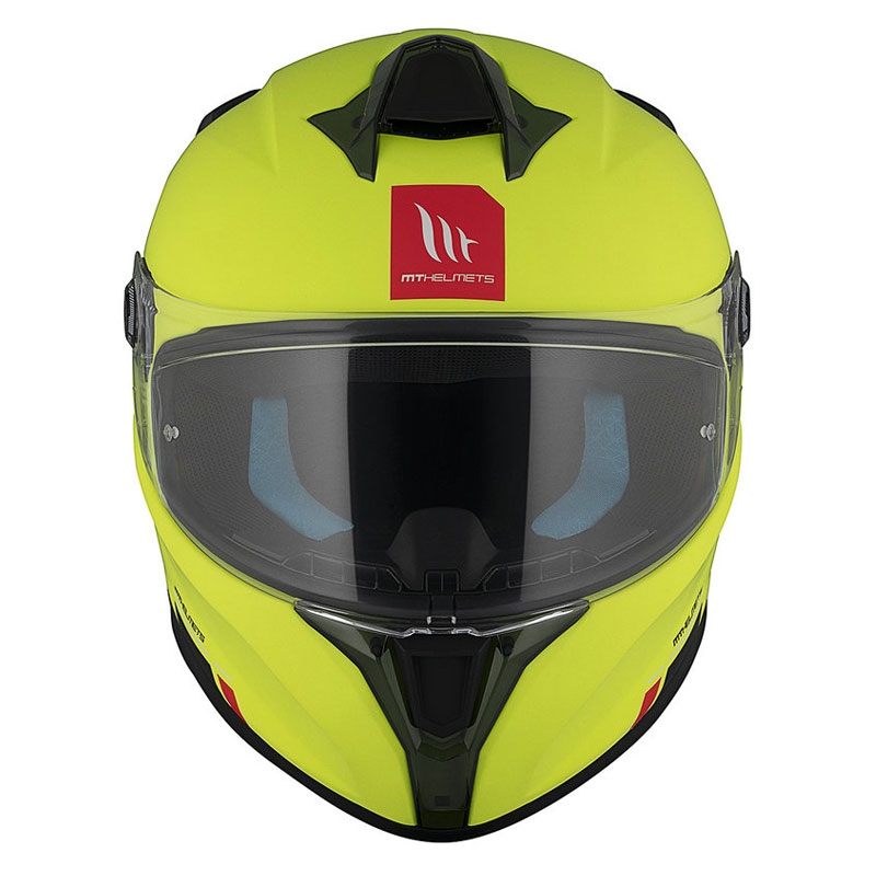 MT TARGO S SOLID A3 integreret motorcykelhjelm matgul