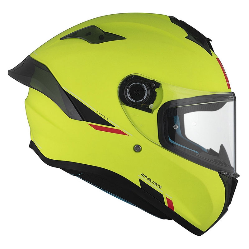 MT TARGO S SOLID A3 integreret motorcykelhjelm matgul