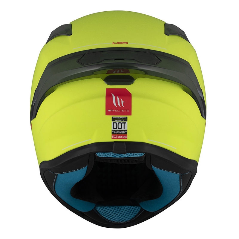 MT TARGO S SOLID A3 integreret motorcykelhjelm matgul