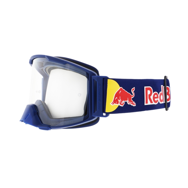 Motocrossbriller Red Bull Spect STRIVE S mørkeblå med klar linse