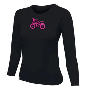 Nanosilver® MOTOLADY T-shirt til kvinder, sort - langærmet