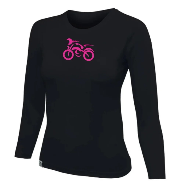 Nanosilver® MOTOLADY T-shirt til kvinder, sort - langærmet