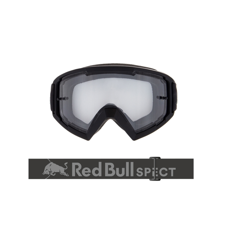 Motocrossbriller Red Bull Spect WHIP mørkegrå med klar linse