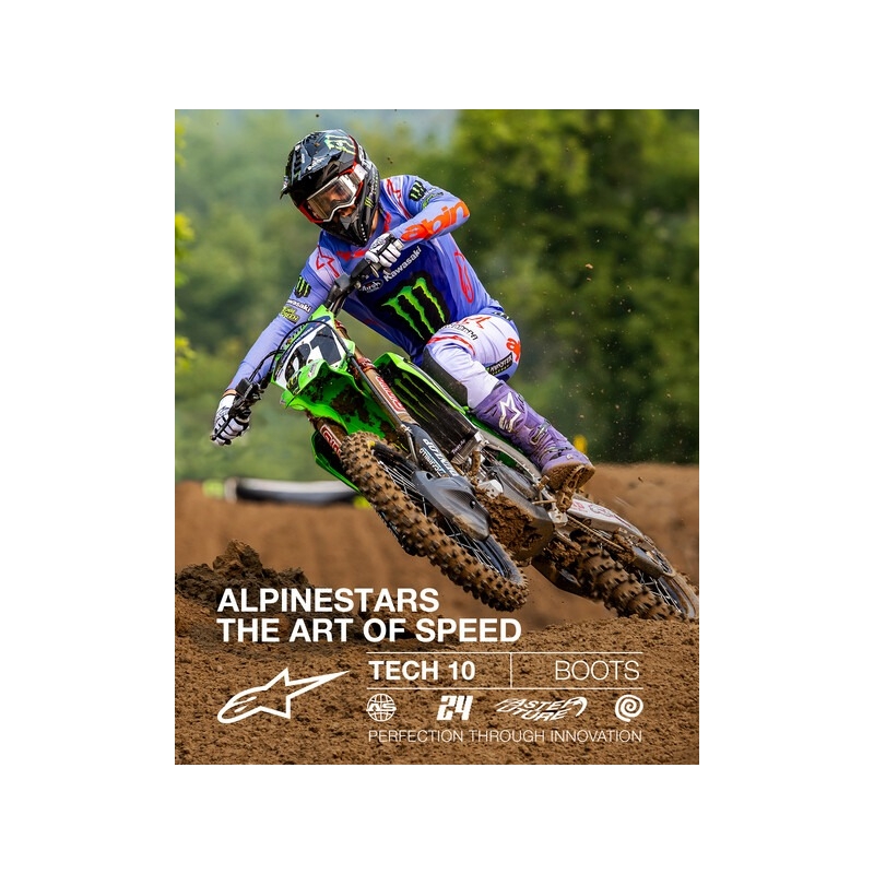 Alpinestars Tech 10 motorcykelstøvler lilla-sort-hvid