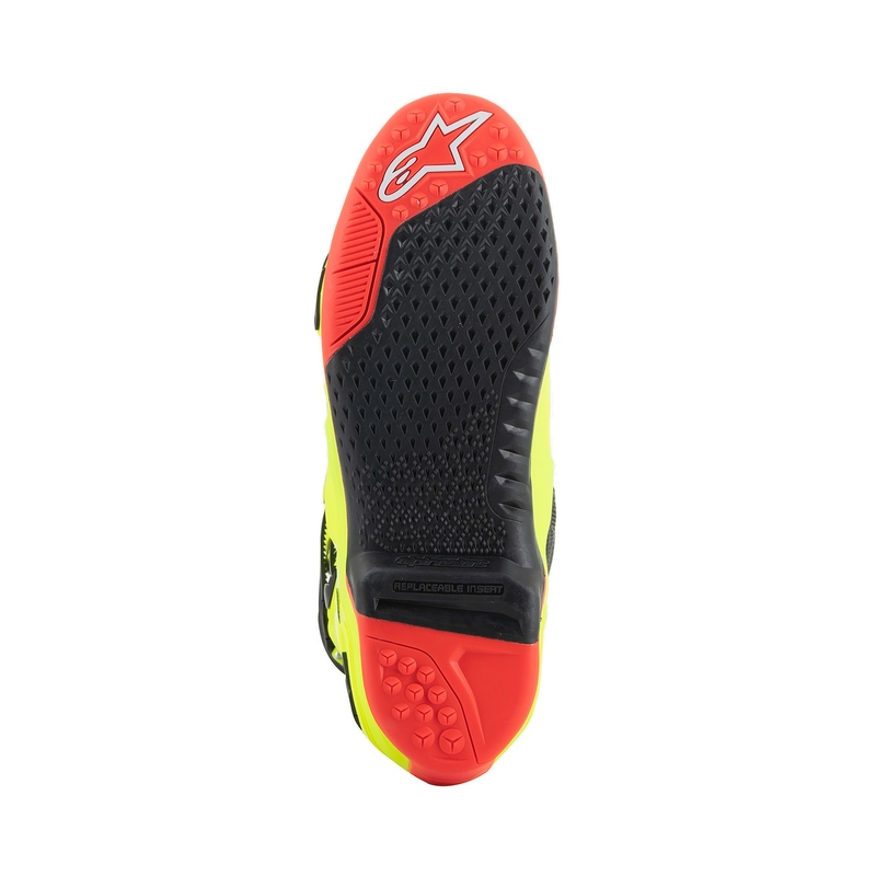 Alpinestars Tech 10 motorcykelstøvler gul fluo-sort-rød fluo