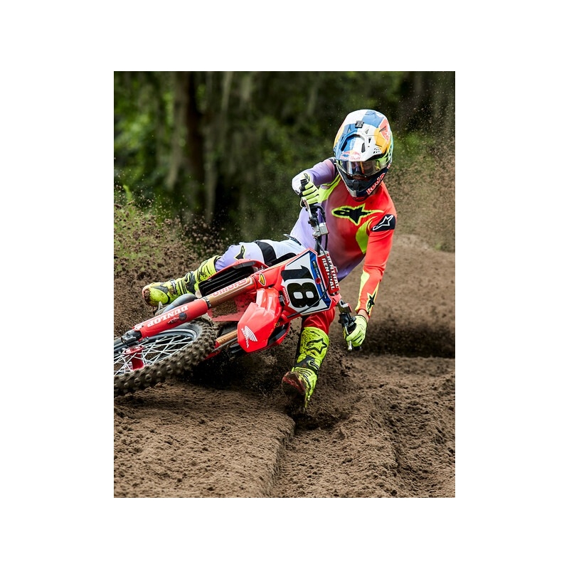 Alpinestars Tech 10 motorcykelstøvler gul fluo-sort-rød fluo