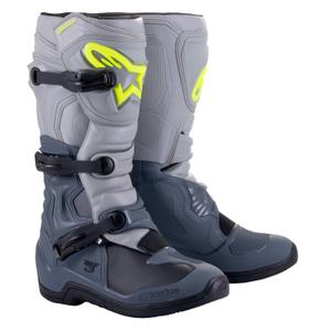 Alpinestars Tech 3 light grey-black-fluo yellow motorcykelstøvler