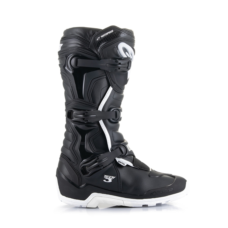 Motorcykelstøvler Alpinestars Tech 3 Enduro Vandtætte, Sort/Hvid