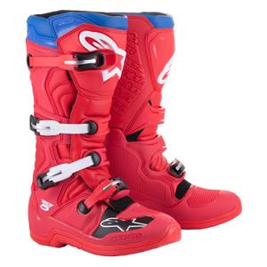 Alpinestars Tech 5 motorcykelstøvler rød-blå-hvid-sort