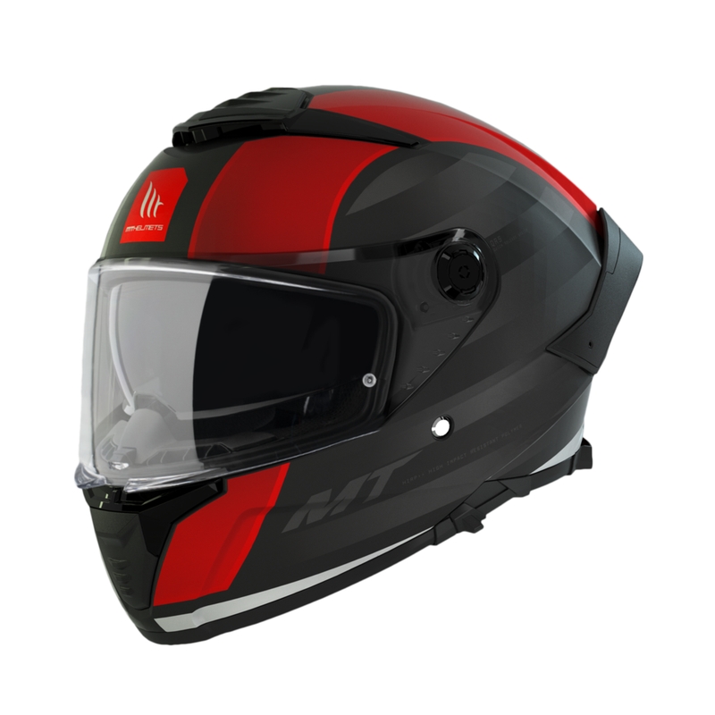Integralhjelm MT THUNDER 4 SV TREADS B5 sort-rød