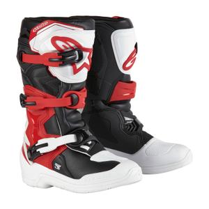 Alpinestars Tech 3S Youth White-Black-Red motorcykelstøvler til børn