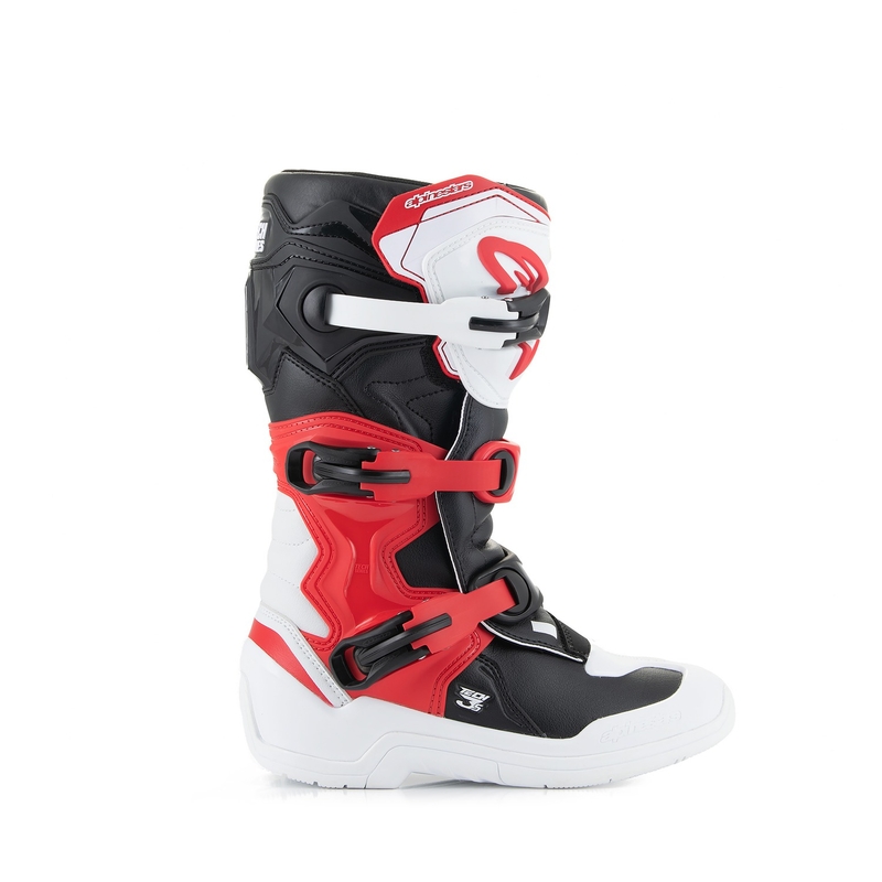 Alpinestars Tech 3S Youth White-Black-Red motorcykelstøvler til børn