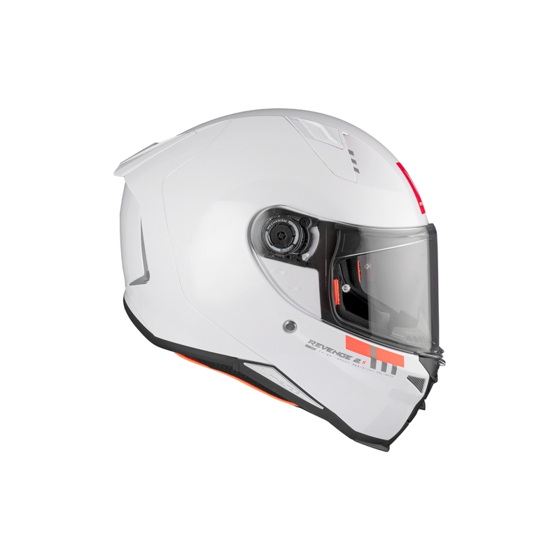 MT REVENGE 2 S SOLID A0 integreret motorcykelhjelm blank hvid