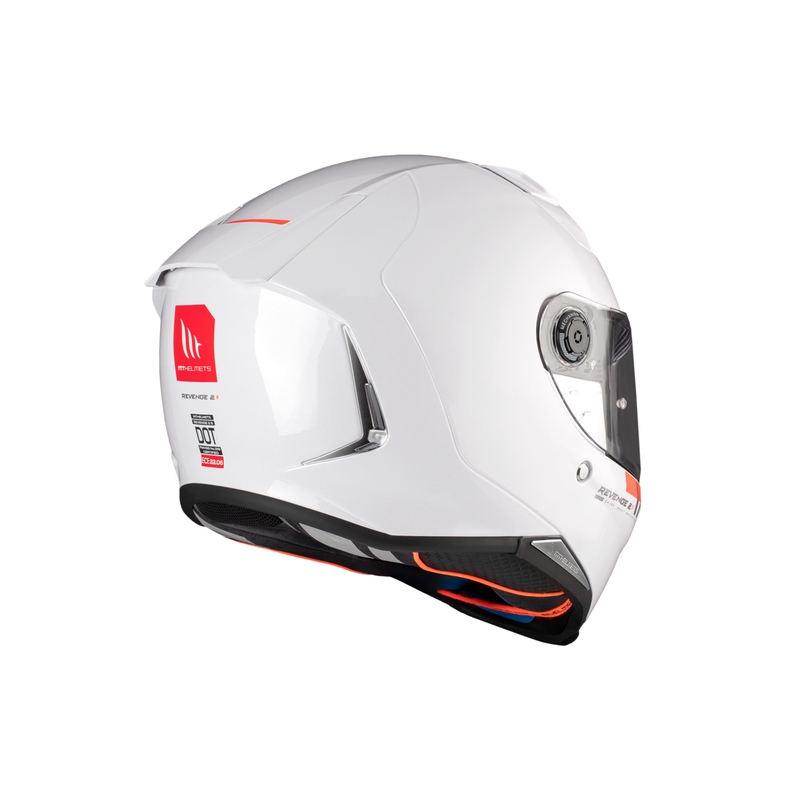 MT REVENGE 2 S SOLID A0 integreret motorcykelhjelm blank hvid