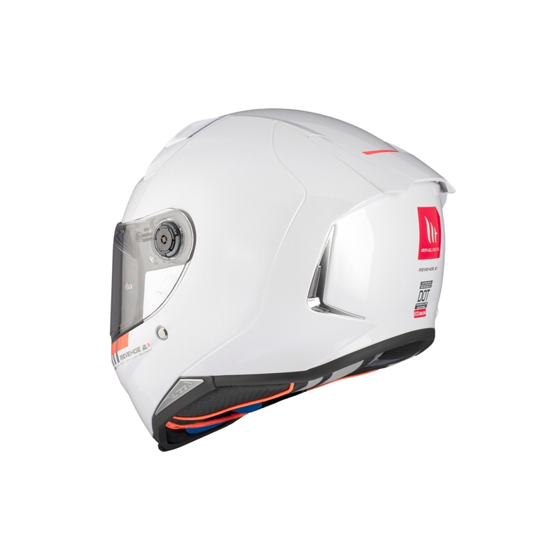 MT REVENGE 2 S SOLID A0 integreret motorcykelhjelm blank hvid