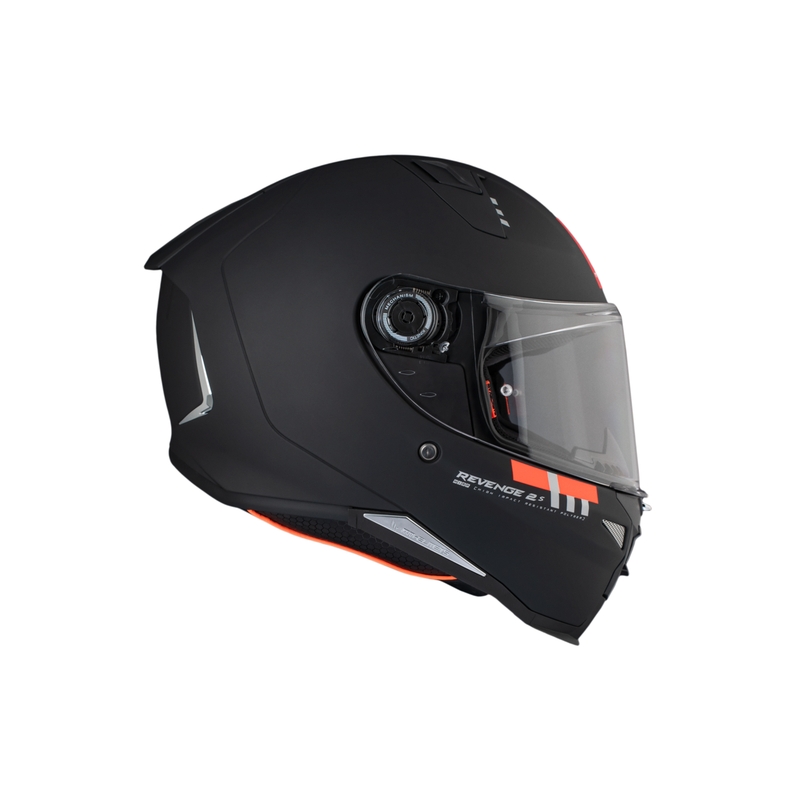 MT REVENGE 2 S SOLID A1 integreret motorcykelhjelm matsort