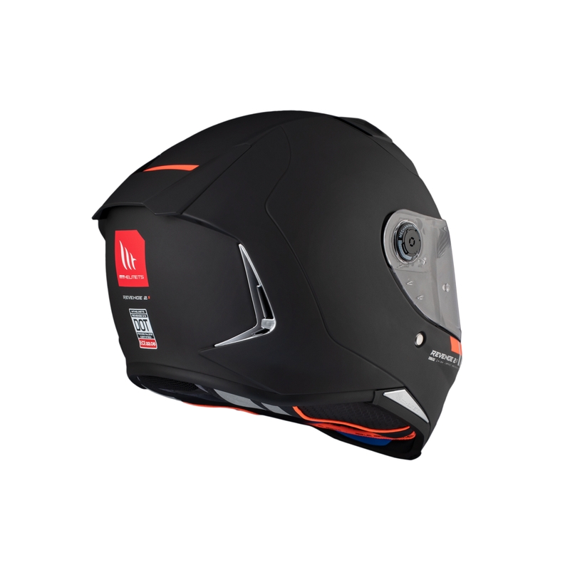 MT REVENGE 2 S SOLID A1 integreret motorcykelhjelm matsort