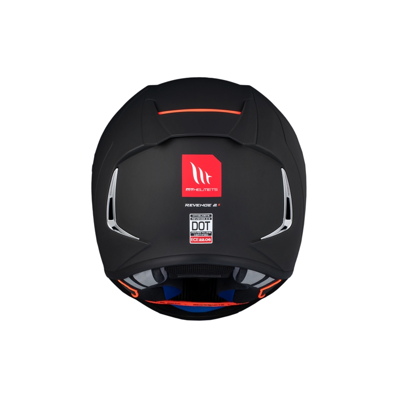 MT REVENGE 2 S SOLID A1 integreret motorcykelhjelm matsort