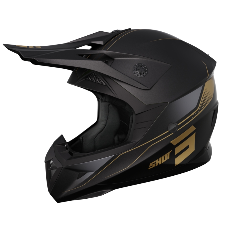 Shot Pulse Edge motocrosshjelm guld mat udsalg