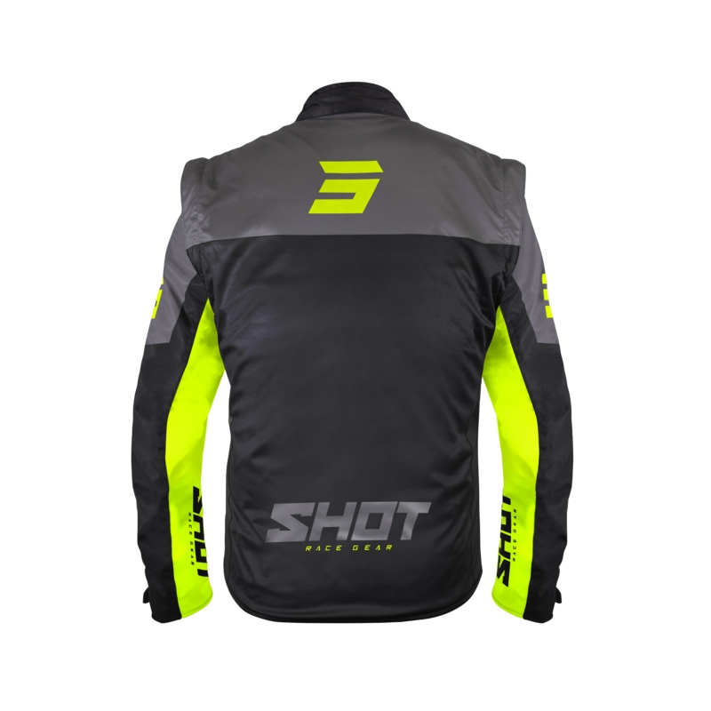 Softshell-jakke Shot Softshell Lite sort-fluogul