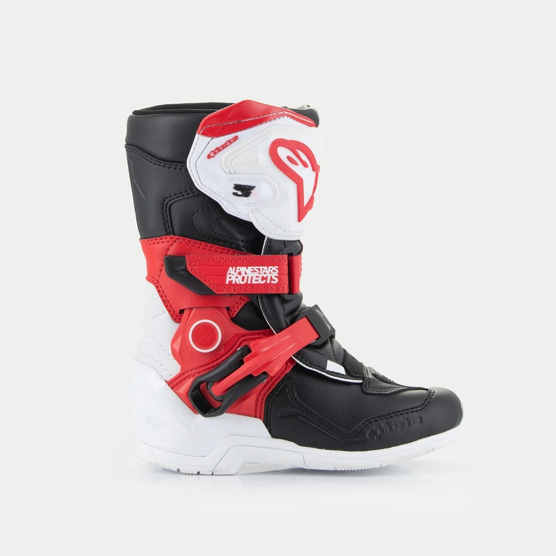 Motorcykelstøvler Alpinestars Tech 3S Børn, Sort-Hvid-Rød