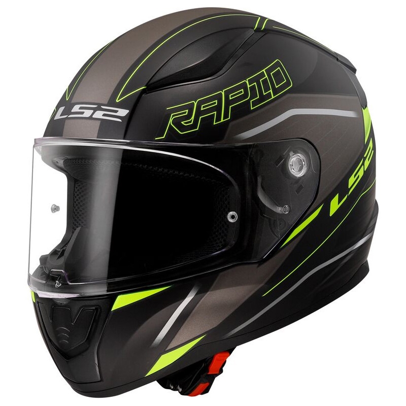 Integral motorcykelhjelm LS2 FF353 RAPID II Rokku sort-fluogul