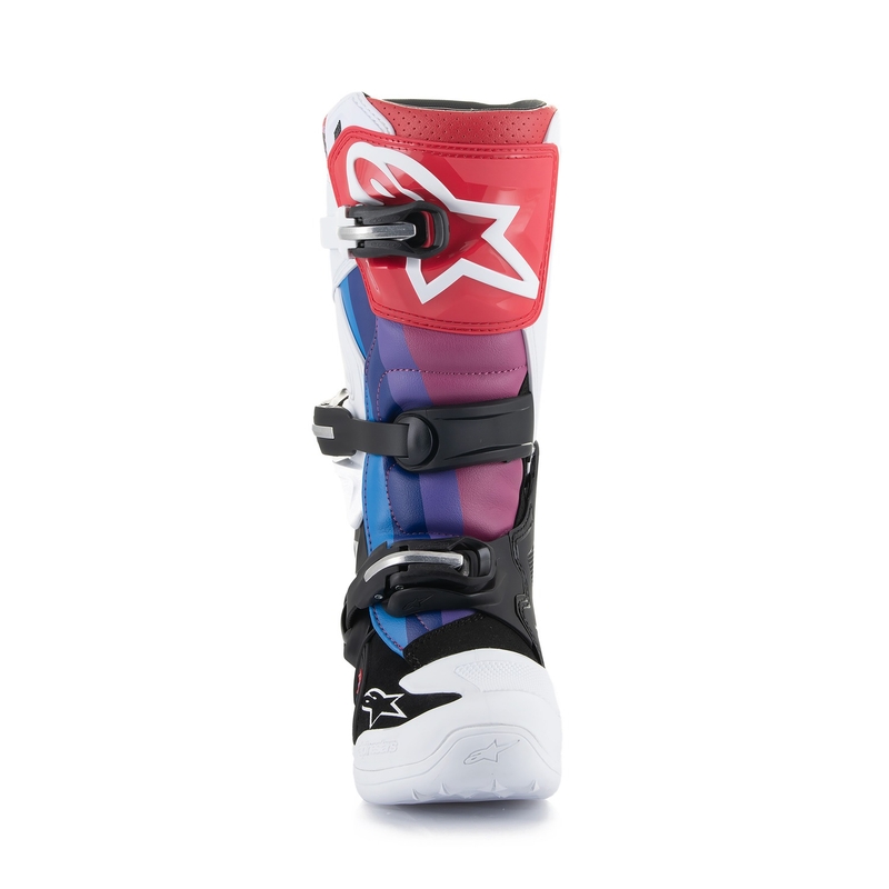 Alpinestars Tech 7 S Motocross-støvler Børn Hvid-Sort-Rød-Blå-Lilla