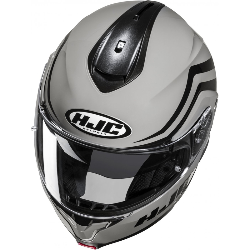 Flip-up motorcykelhjelm HJC C91N Nepos MC5 grå-sort