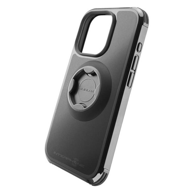 Beskyttelsescover Interphone QUIKLOX Tetraforce - Apple iPhone 15 Pro sort