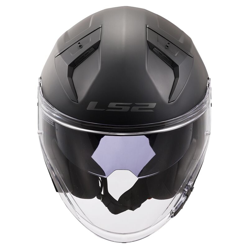 Åben motorcykelhjelm LS2 OF603 Infinity II Solid Black Matte