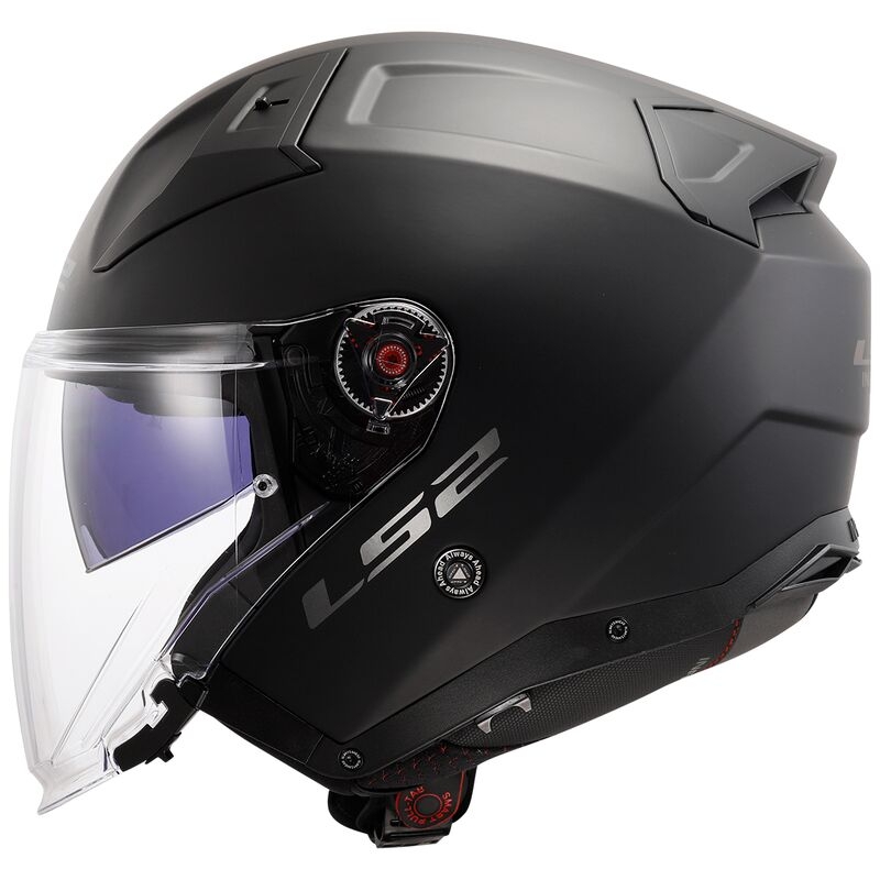 Åben motorcykelhjelm LS2 OF603 Infinity II Solid Black Matte