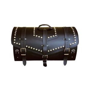 Lædertaske med lås RSA K182 sort med nitter 57 l