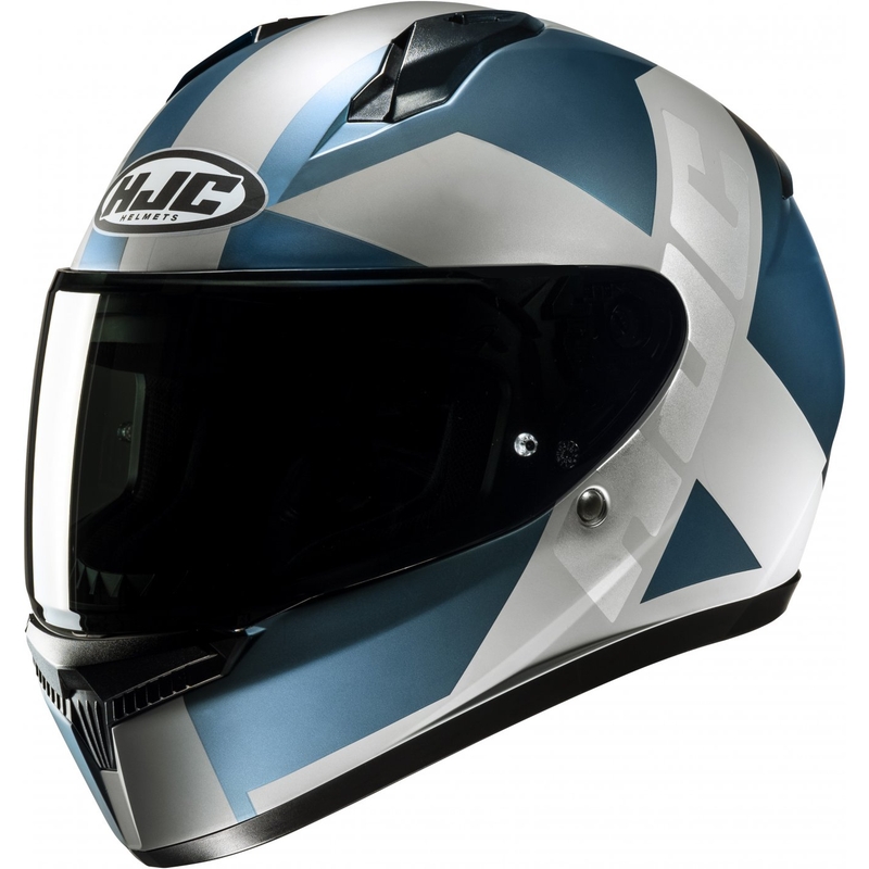 Integreret motorcykelhjelm HJC C10 Tez MC2SF gråblå