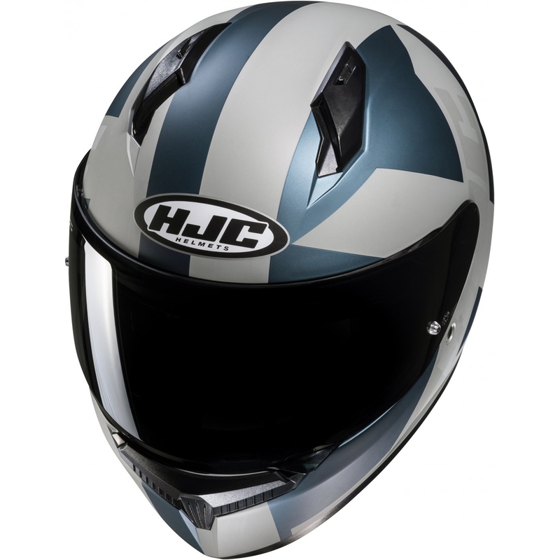 Integreret motorcykelhjelm HJC C10 Tez MC2SF gråblå