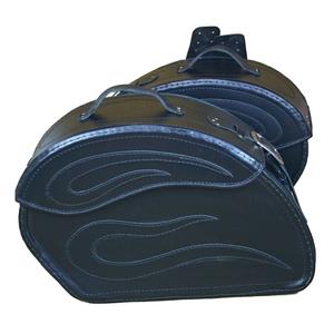 Motorcykeltasker i læder RSA S152 sort 18 l