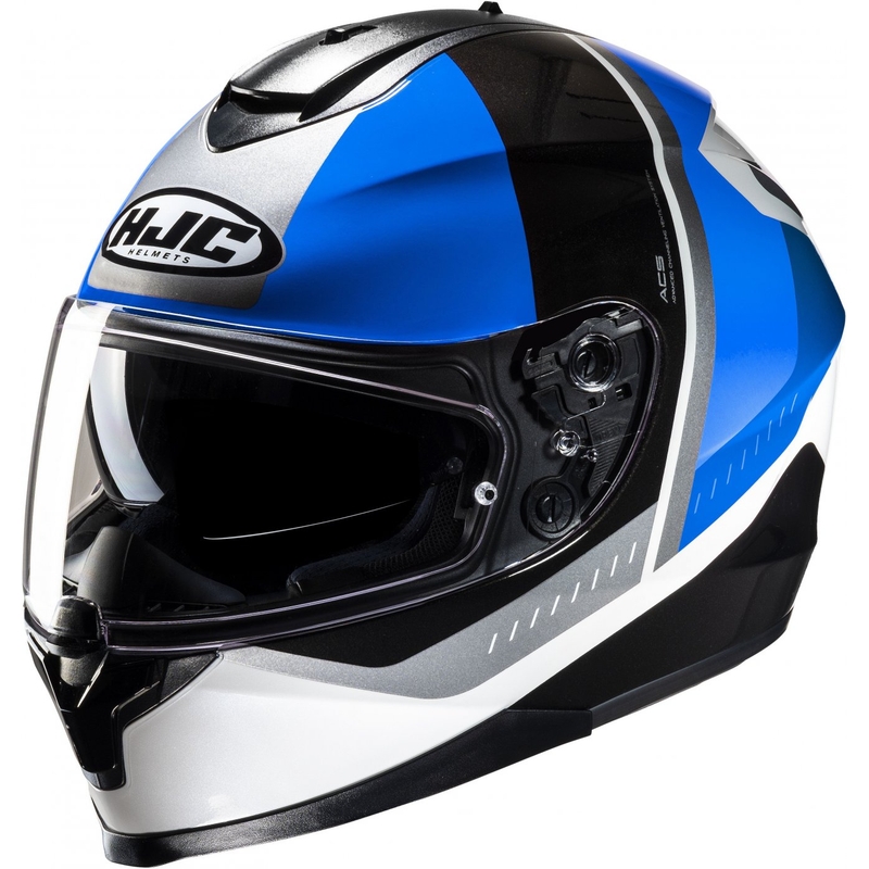 Integreret motorcykelhjelm HJC C70N Alia MC2 sort-hvid-blå