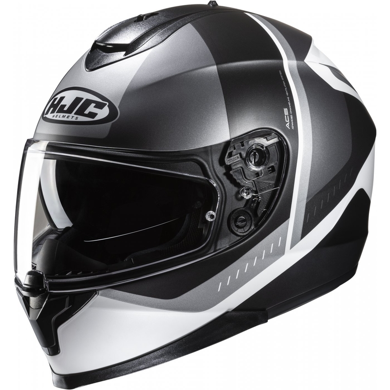 Integreret motorcykelhjelm HJC C70N Alia MC5SF sort-grå-hvid