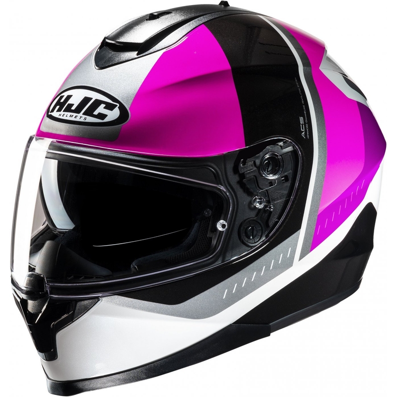 Integreret motorcykelhjelm HJC C70N Alia MC8 sort-hvid-pink