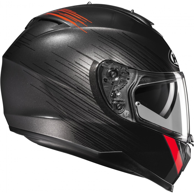Integreret motorcykelhjelm HJC C70N Sway MC1 rød-sort