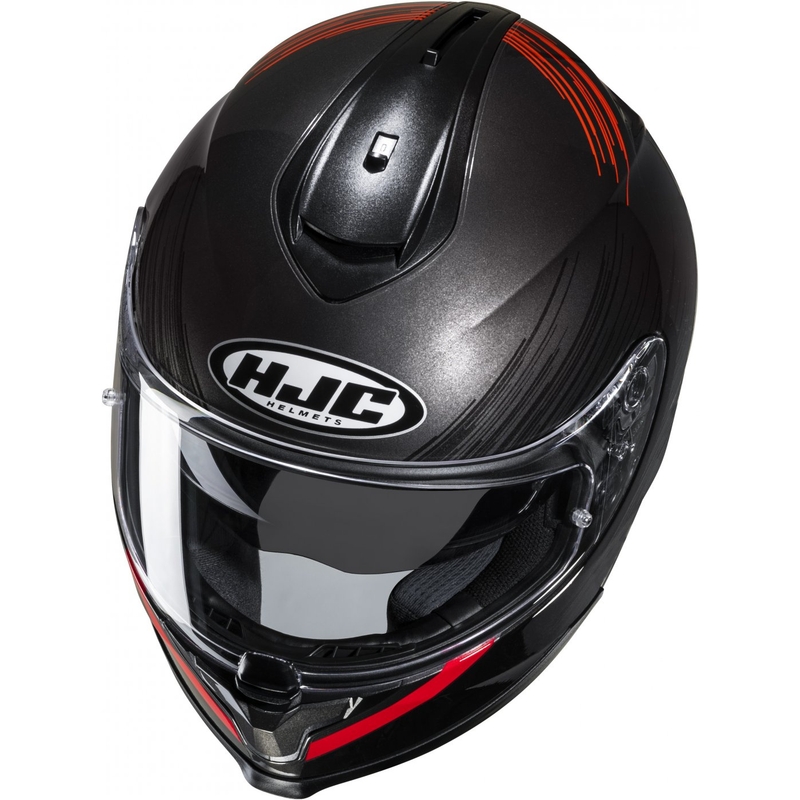 Integreret motorcykelhjelm HJC C70N Sway MC1 rød-sort