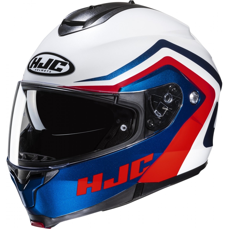 HJC C91N Nepos MC21 rød-blå-hvid flip-up motorcykelhjelm