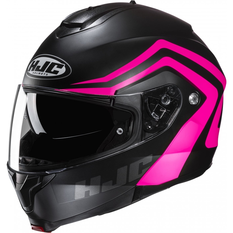 Flip-up motorcykelhjelm HJC C91N Nepos MC8SF sort-pink