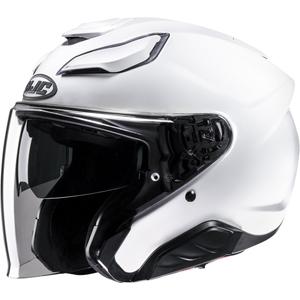 Åben motorcykelhjelm HJC F31 Solid pearl white