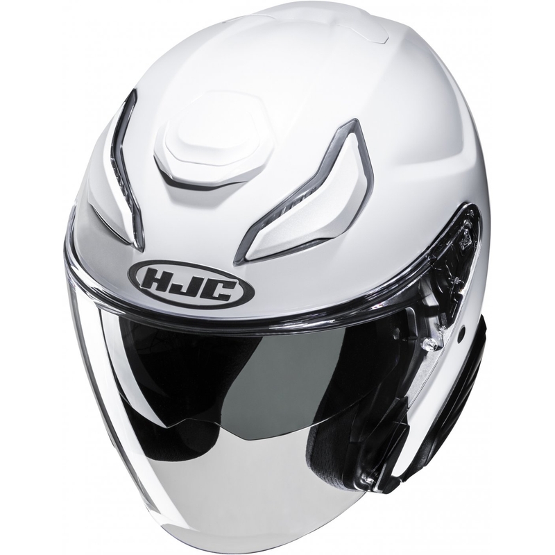 Åben motorcykelhjelm HJC F31 Solid pearl white