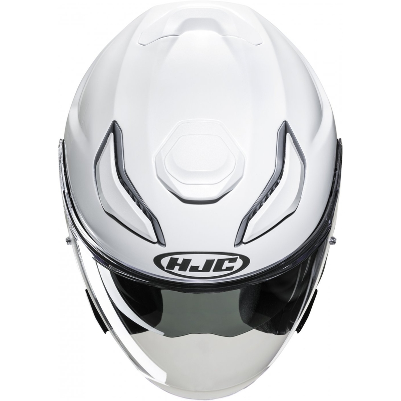 Åben motorcykelhjelm HJC F31 Solid pearl white