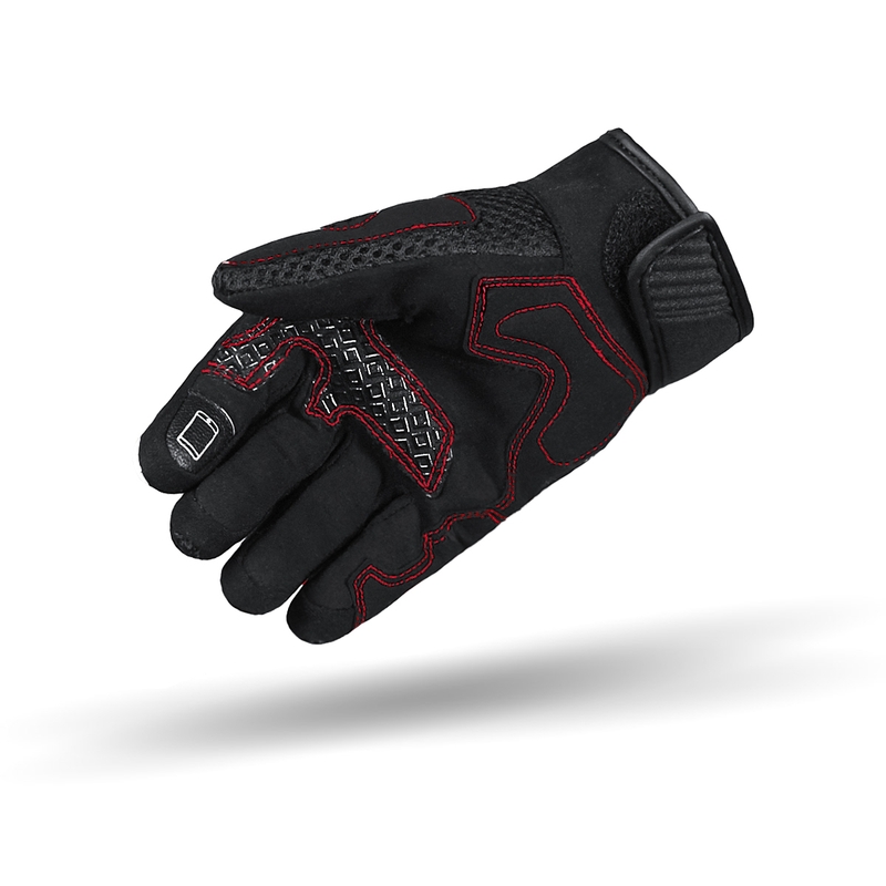 Dámské rukavice na motorku Street Racer Stunt černo-červené - II. jakost