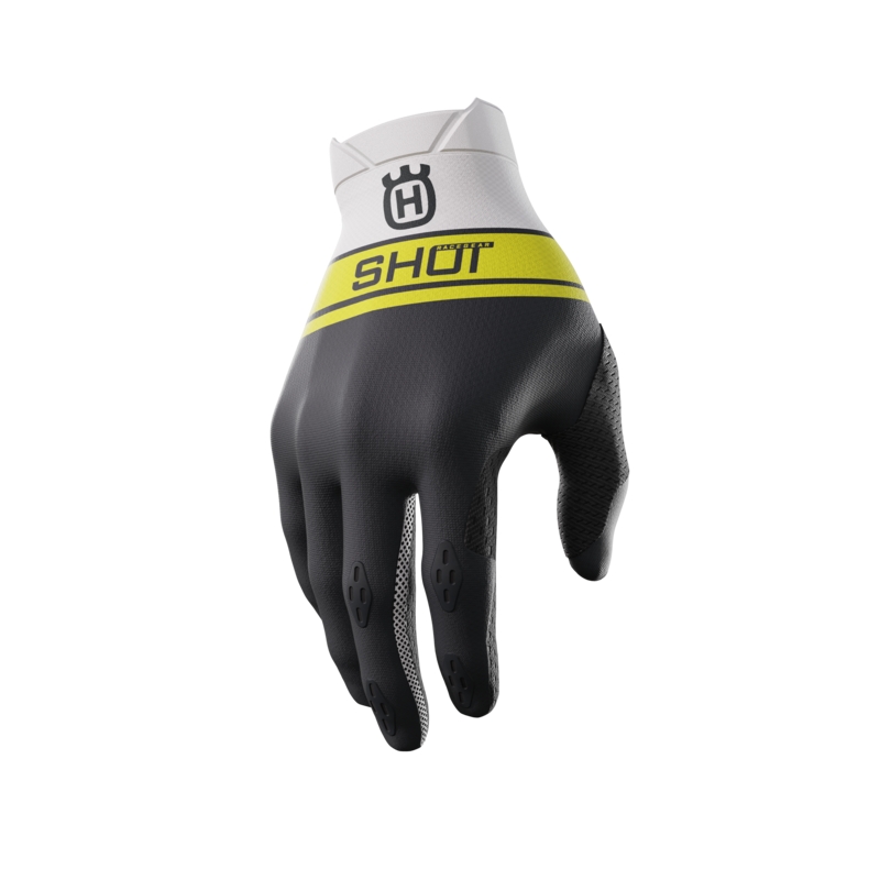 Motocross handsker Shot Aerolite Husqvarna LE hvid-sort udsalg