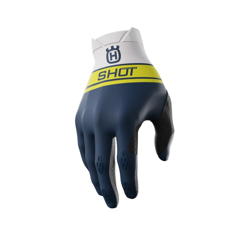 Motocross handsker Shot Aerolite Husqvarna LE hvid-blå udsalg